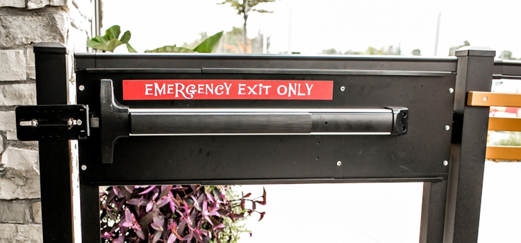 emergency push bar installation in Ridgecrest